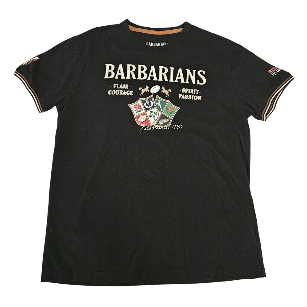 Barbarians Black Round Neck T-shirt - Blacks Legend